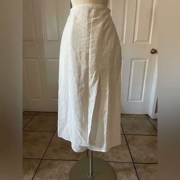 URBAN OUTFITTERS Tanning At The Beach Linen Midi Skirt - Picture 5 of 10